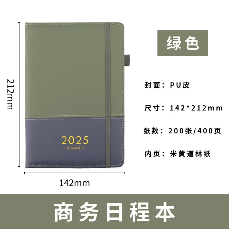 2025 Agenda Book Customized Logo Time Management A5 Plan Book English Notepad Business Diary Wholesale agenda planner  diary