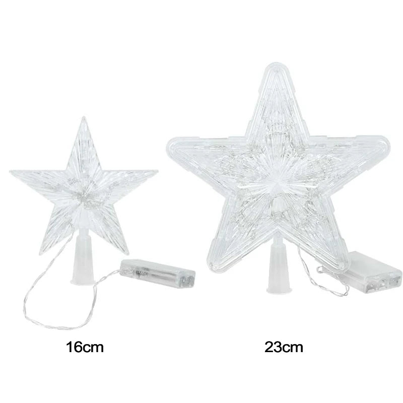 LED Light-Up Christmas Tree Star Topper – Festive Xmas Tree Ornament Lamp for 2024 Holiday Season, Perfect for Home Navidad and New Year Decorations