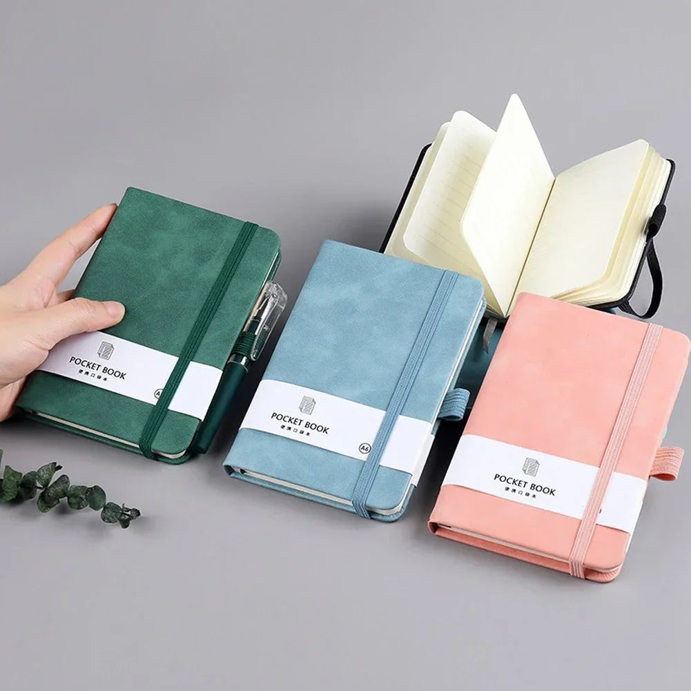 A6 Pocket Notebooks With Pen 200 Pages Leather Notepads Teacher Gift Planning Notebook And Journals School Supplies Stationery