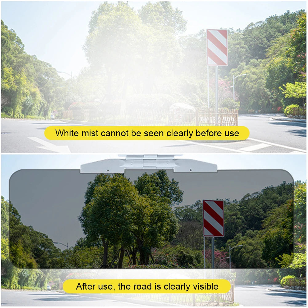 Car Sun Visor Anti-UV Anti Sunlight Dazzling Goggle Day Night Vision Driving Mirror Fold Flip Down Clear View Interior Mirrors