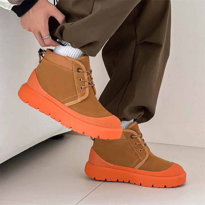 Casual men's snow boots Comfortable and trendy design styles Outdoor street walking Daily office youth adult high-quality shoes