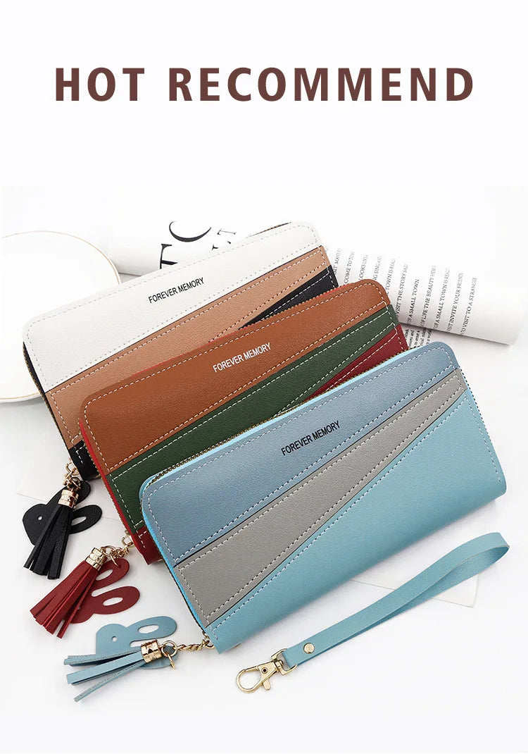 New Long Women Wallets Cute Fashion Multifunctional Clutch Female Wallet Card Holder Luxury PU Leather Women's Purses