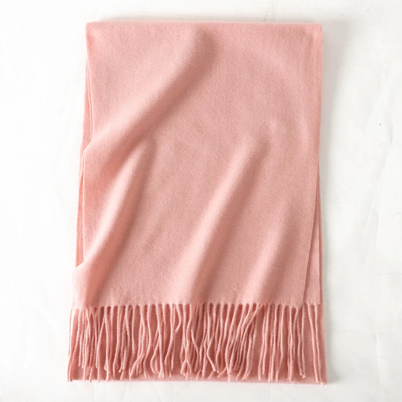 New 62 Color Winter Scarf For Women Long Warm Cashmere Scarves Hijab Solid Lady Shawl Wrap Female Pashmina Bandana Head Scarfs