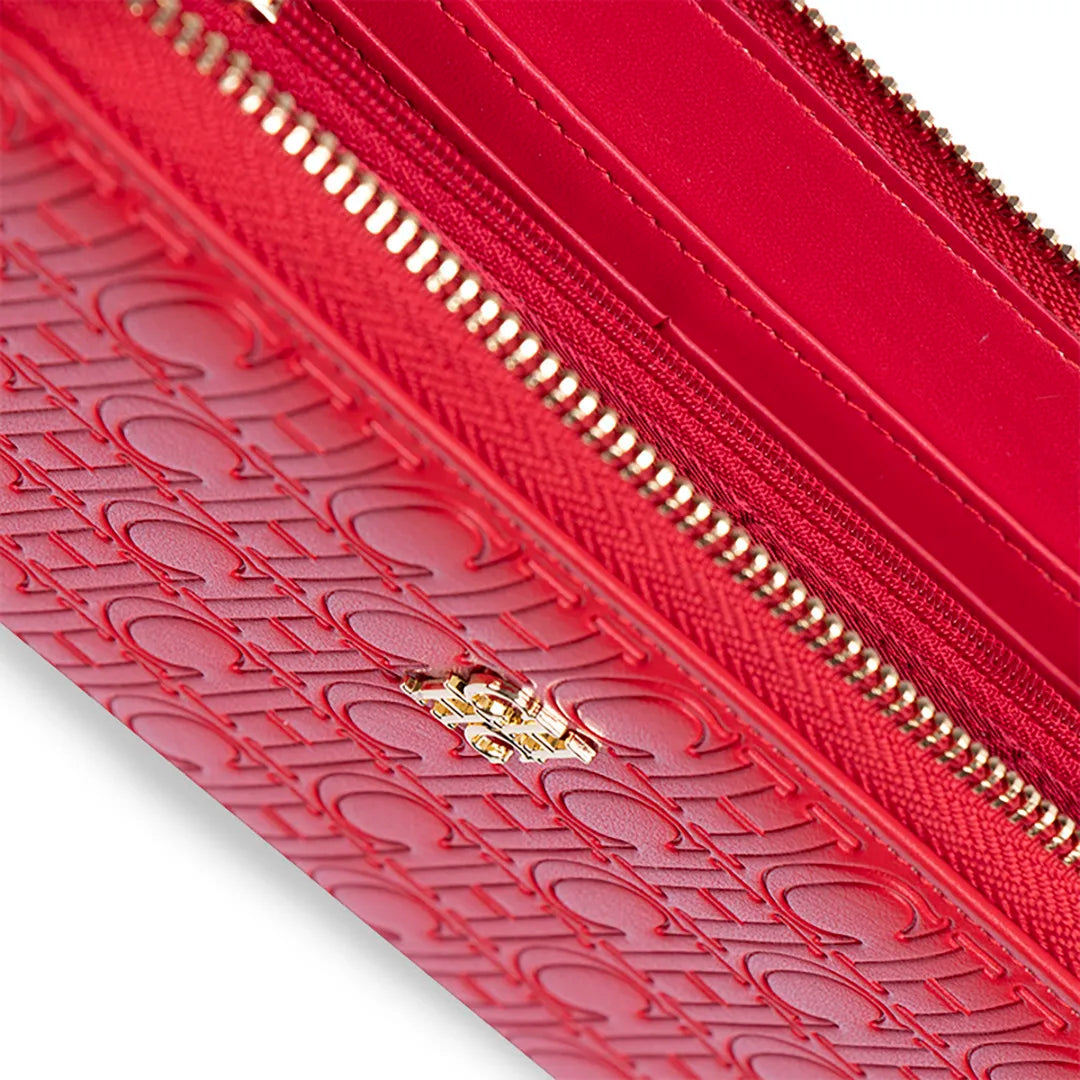 CH Women's Solid Colour Long Wallet Niche Design Fashion Simple Large Capacity Bag Luxury Temperament Vintage Classic Wallet