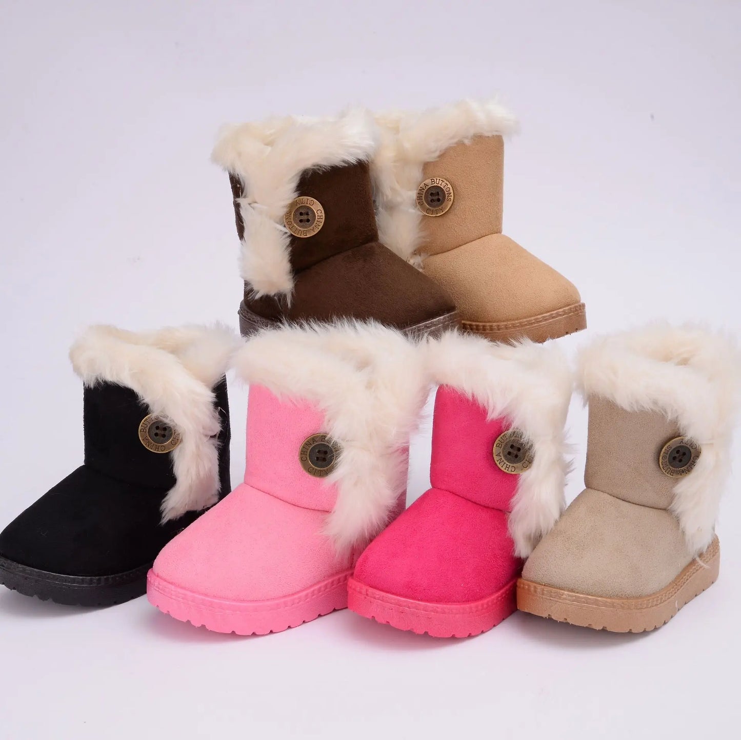 Botas Para Niña Kid Snow Boot Winter New Thickened Girl Cotton Boots Warm Boy Casual Shoes Baby Walking Shoe Padded Boots 유아 부츠