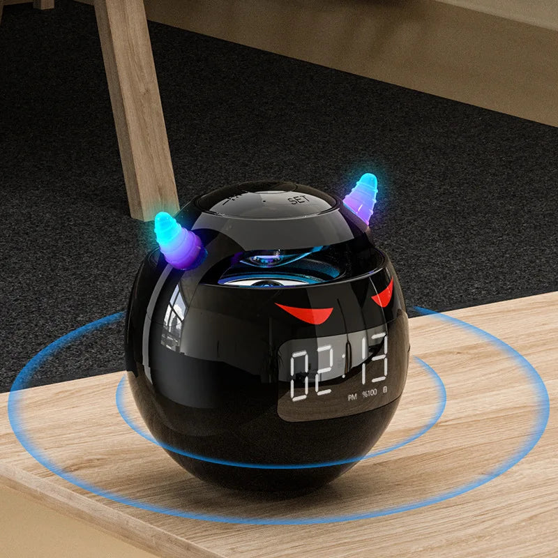 Little Devil Bluetooth Speaker Hifi Smart Voice Speaker Alarm Clock Stereo Mini Subwoofer Outdoor Pluggable Sd Card caixa de som