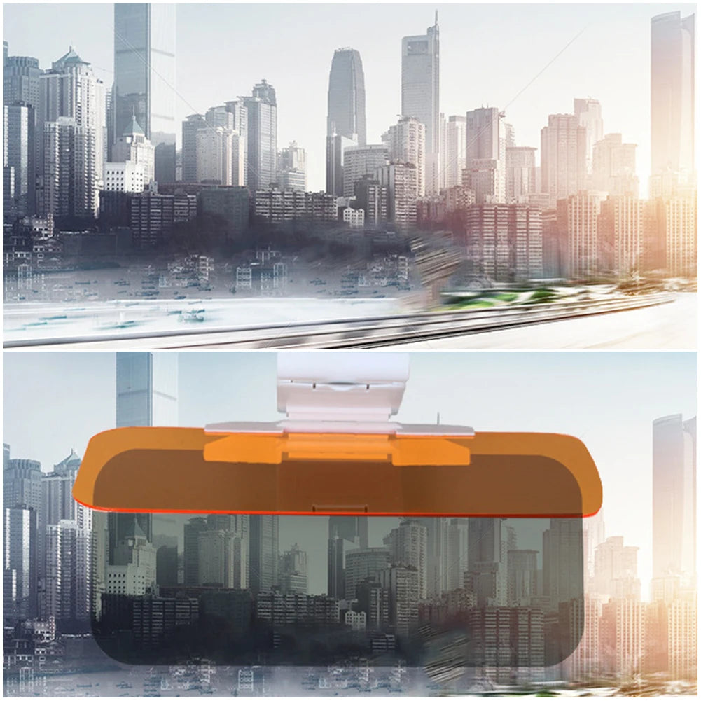 Car Sun Visor Anti-UV Anti Sunlight Dazzling Goggle Day Night Vision Driving Mirror Fold Flip Down Clear View Interior Mirrors
