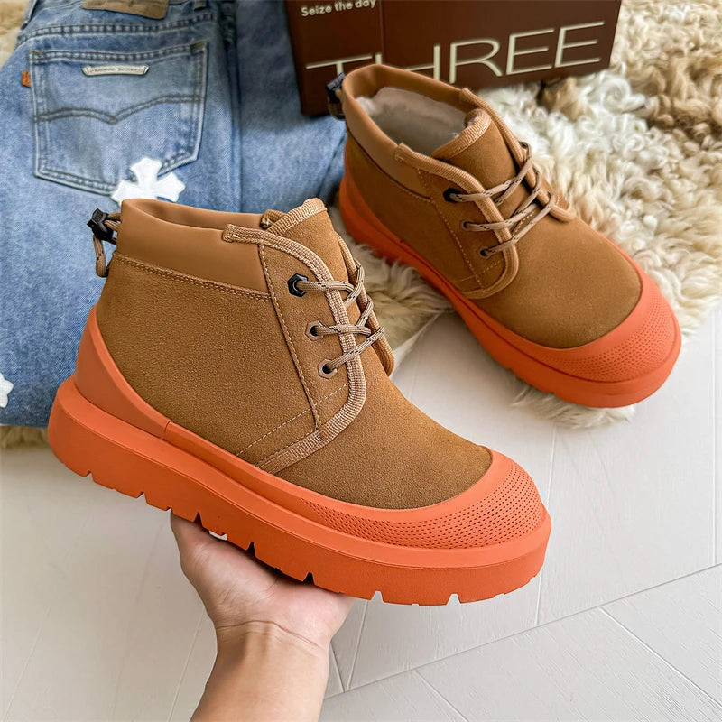 Casual men's snow boots Comfortable and trendy design styles Outdoor street walking Daily office youth adult high-quality shoes