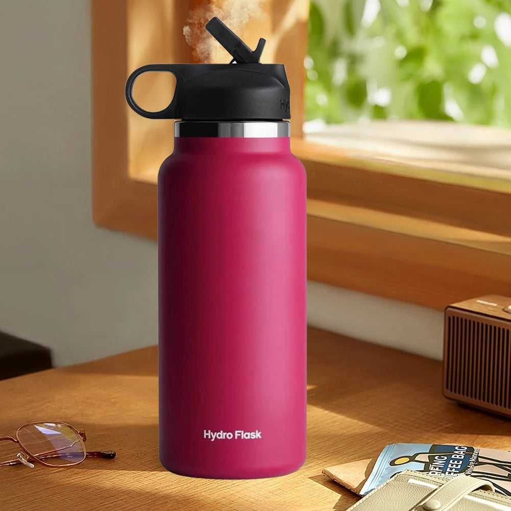 40 oz Sports Water Bottle Insulated Vacuum Water Bottle Flex Cap Straw Lid Stainless Steel Vacuum Flask for Coffee Tea and Drinks