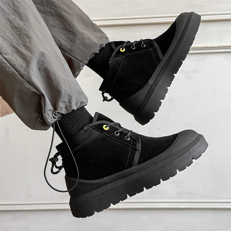 Casual men's snow boots Comfortable and trendy design styles Outdoor street walking Daily office youth adult high-quality shoes