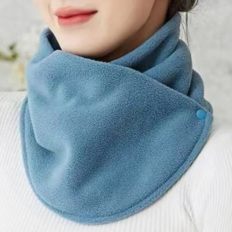 Winter Anti Cold Plush Scarf Antifreeze Fleece Neck Protection Neckerchief Autumn Outdoor Cycling Skiing Large Area Warm Scarves