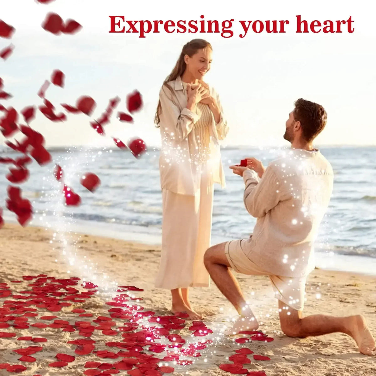 Red Silk Fake Rose Petals (100/10,000pcs) – Artificial Flower Petals for Valentine’s Day, Weddings, and Romantic Party Decor