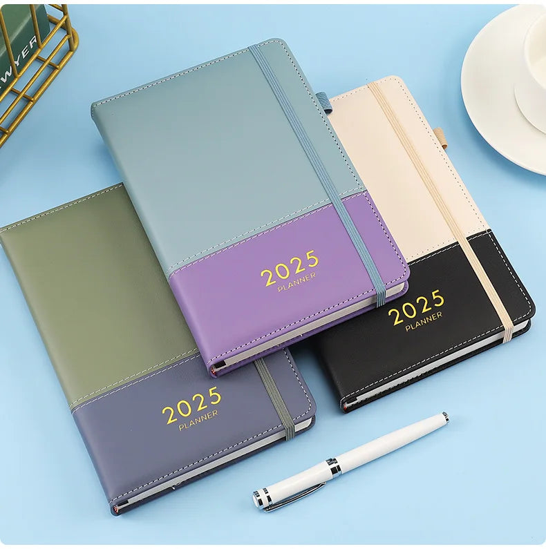 2025 Agenda Book Customized Logo Time Management A5 Plan Book English Notepad Business Diary Wholesale agenda planner  diary