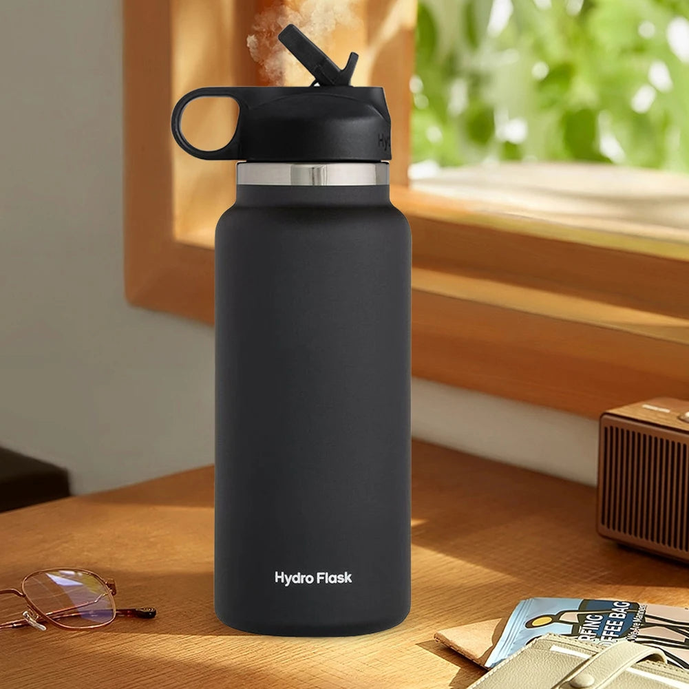 40 oz Sports Water Bottle Insulated Vacuum Water Bottle Flex Cap Straw Lid Stainless Steel Vacuum Flask for Coffee Tea and Drinks