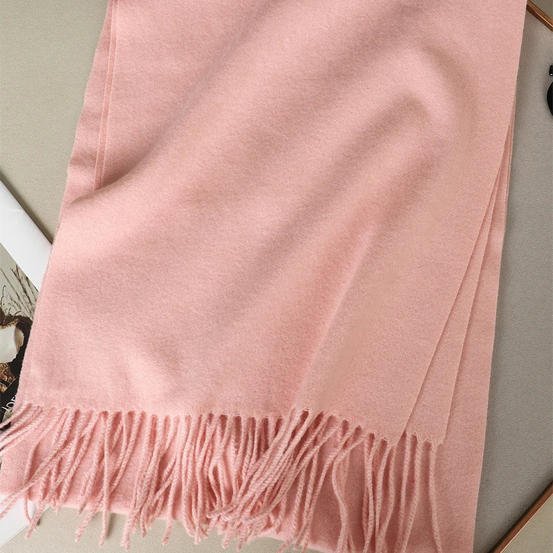 New 62 Color Winter Scarf For Women Long Warm Cashmere Scarves Hijab Solid Lady Shawl Wrap Female Pashmina Bandana Head Scarfs