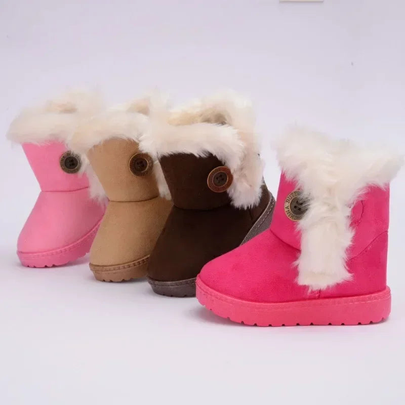 Botas Para Niña Kid Snow Boot Winter New Thickened Girl Cotton Boots Warm Boy Casual Shoes Baby Walking Shoe Padded Boots 유아 부츠