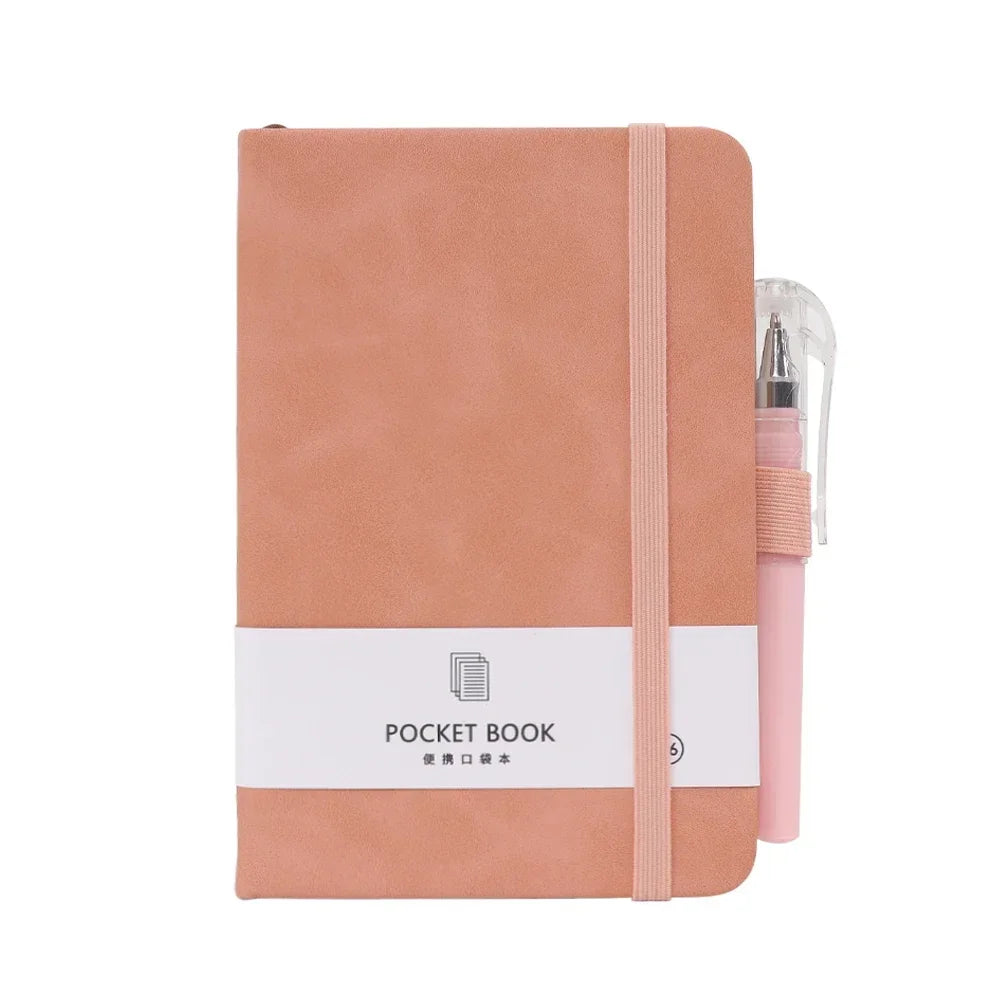 A6 Pocket Notebooks With Pen 200 Pages Leather Notepads Teacher Gift Planning Notebook And Journals School Supplies Stationery