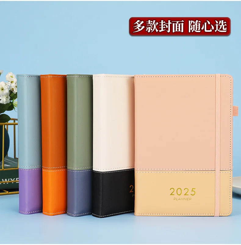 2025 Agenda Book Customized Logo Time Management A5 Plan Book English Notepad Business Diary Wholesale agenda planner  diary