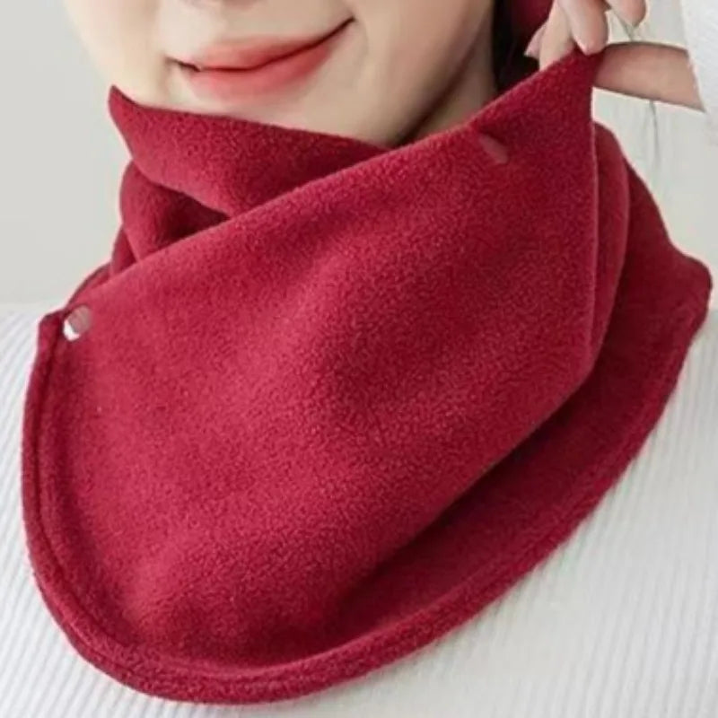 Winter Anti Cold Plush Scarf Antifreeze Fleece Neck Protection Neckerchief Autumn Outdoor Cycling Skiing Large Area Warm Scarves