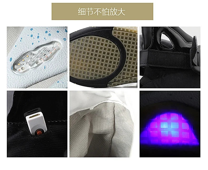 UncleJerry Men Boots Back To Future Adult USB Charging LED Shoes with Remote Control for Men and Women Boots for Party Mag 2024