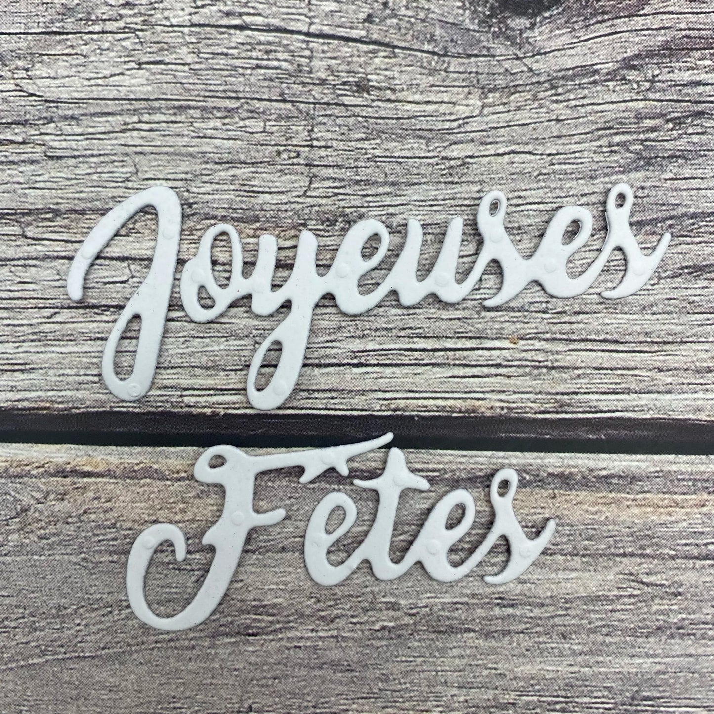 French Words 'Joyeuses Fêtes', 'Joyeux Noël', and 'Bonne Année' Metal Cutting Dies – Perfect for Greeting Card Making, Scrapbooking, and DIY Gifts, 2024 New