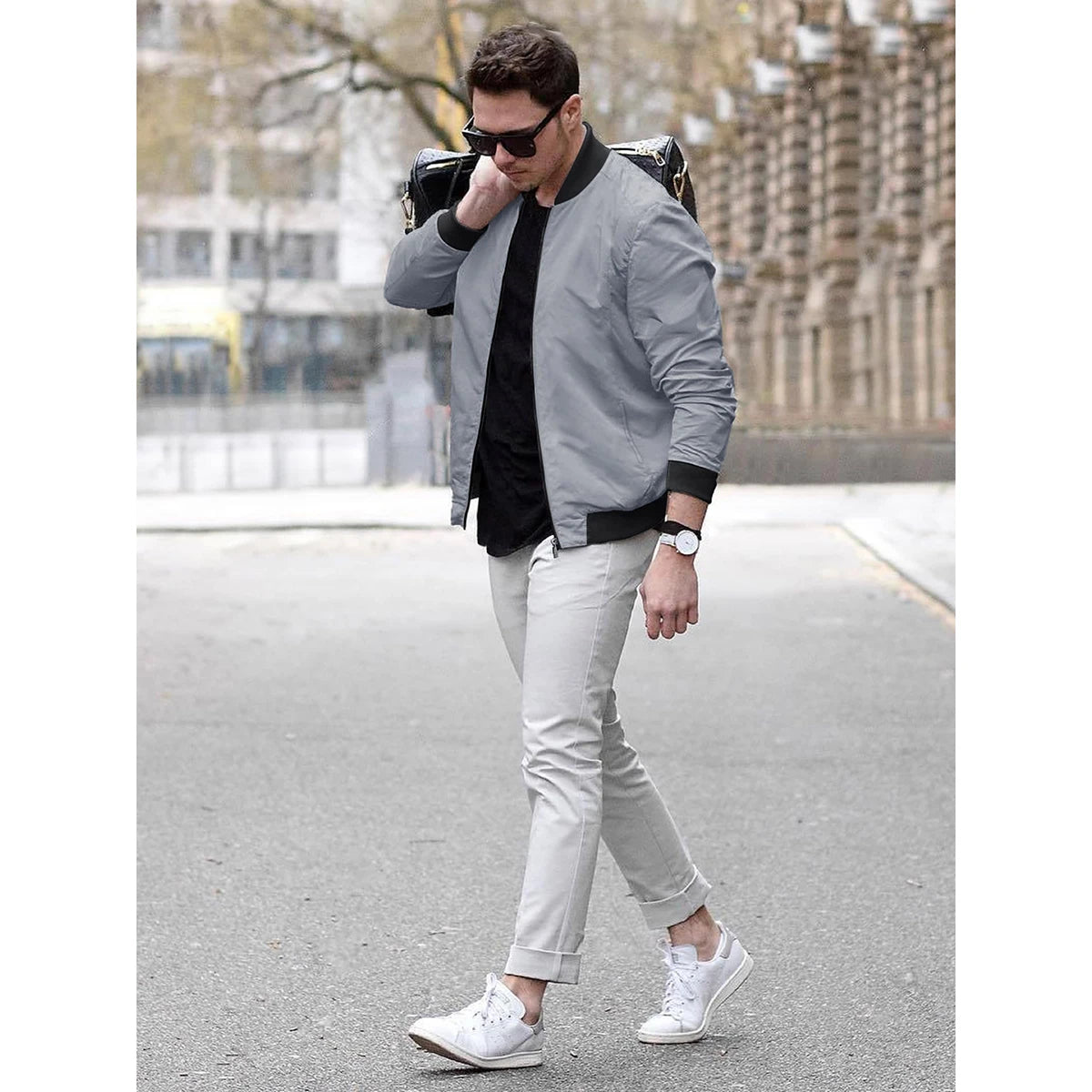 TACVASEN Men’s Varsity Bomber Jacket – Lightweight, Windproof & Waterproof Fall Outerwear for Outdoor & Casual Wear