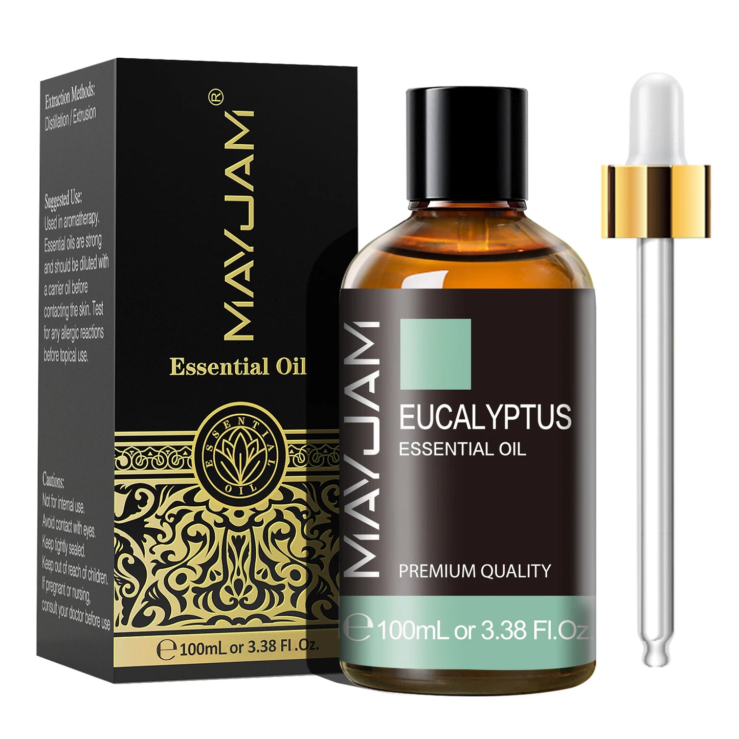 MAYJAM 100ML Essential Oils For Humidifier Diffuser Eucalyptus Lavender Jasmine Peppermint Sandalwood Cedarwood Aromatic Oil