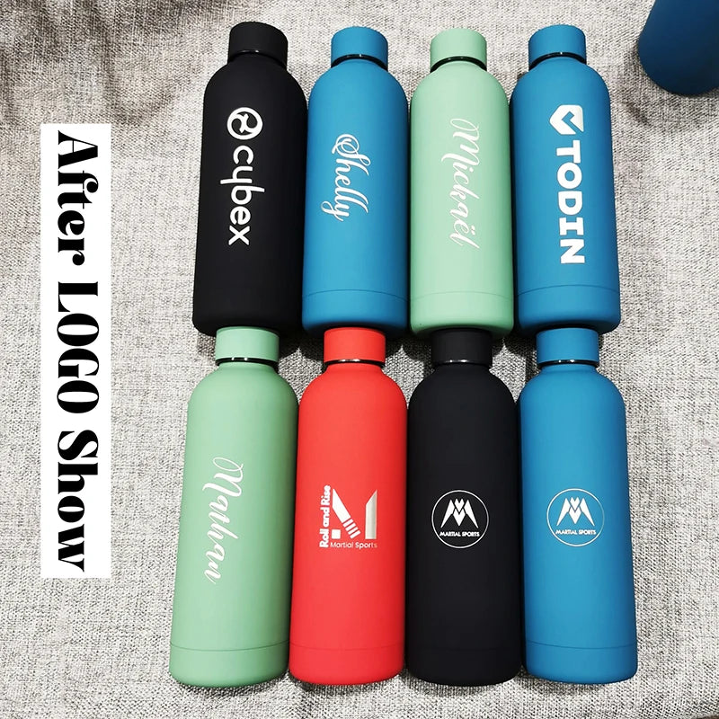 Custom Logo Thermos Large Vacuum Flask Stainless Steel Portable Thermos Bottle Outdoor Sports Water Bottle Travel Mug 500/750ml