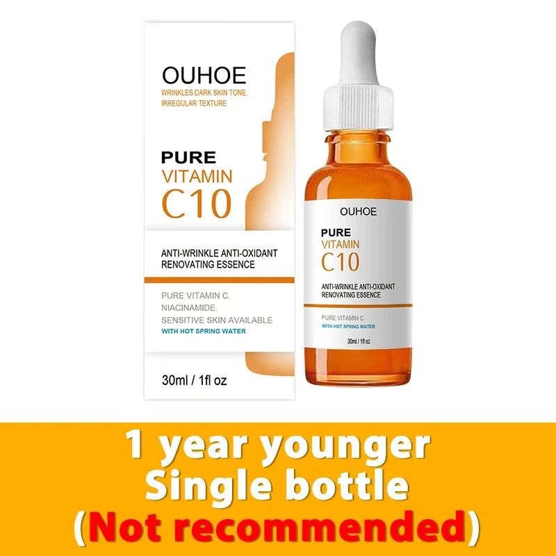 Vitamin C Wrinkle Remover Face Serum Lifting Firming Fade Fine Lines Anti-aging Essence Whitening Brighten Nourish Skin Care