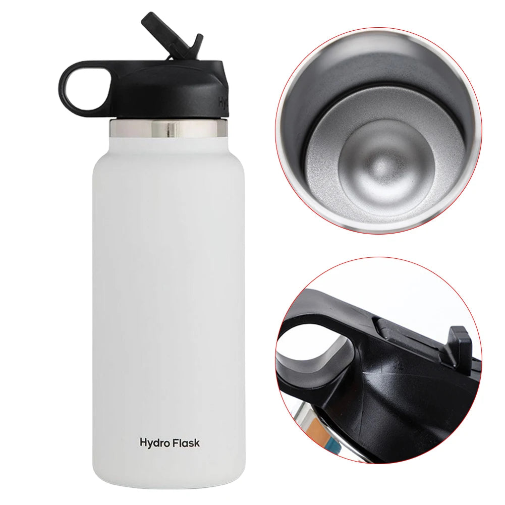 40 oz Sports Water Bottle Insulated Vacuum Water Bottle Flex Cap Straw Lid Stainless Steel Vacuum Flask for Coffee Tea and Drinks