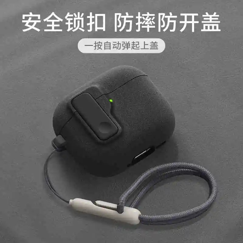 2025 New Hard Protector for AirPods 4 with Magnetic Lid Lock Hybrid Case Luxury Protection Cover for Apple AirPods 4(USB C)