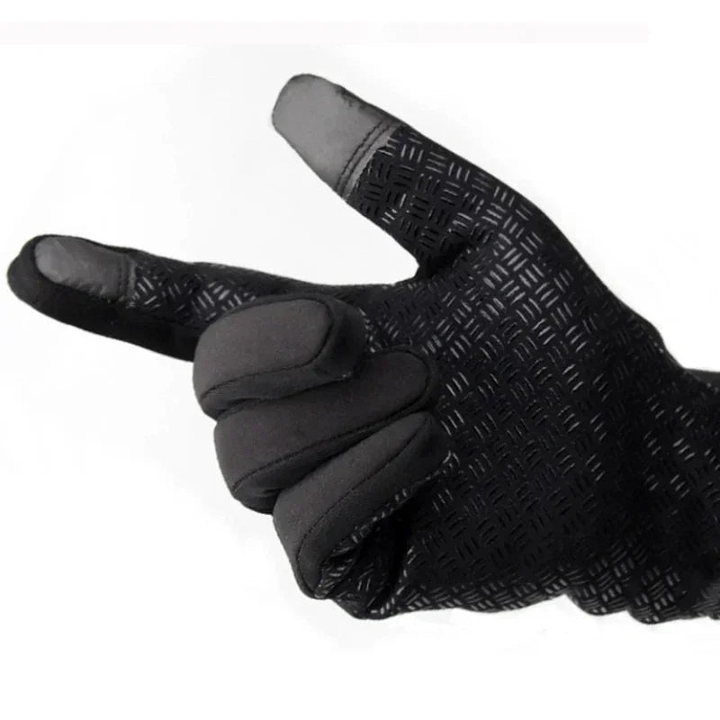 Winter Gloves for Men – Waterproof and Windproof Cold-Weather Gloves, Perfect for Snowboarding, Motorcycle Riding, Driving, with Touchscreen and Zipper Closure