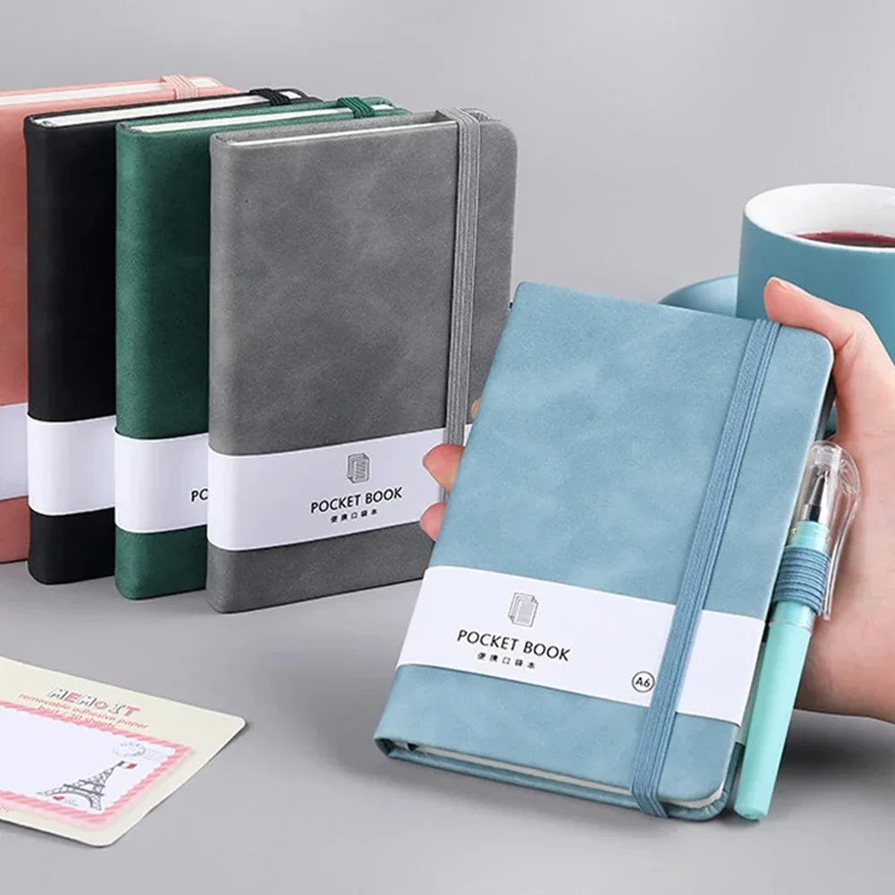 A6 Pocket Notebooks With Pen 200 Pages Leather Notepads Teacher Gift Planning Notebook And Journals School Supplies Stationery