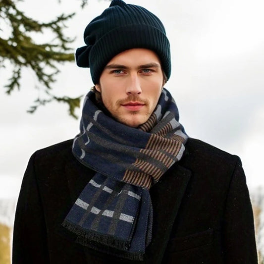 Fashion Scarves Man Autumn Winter Thick Warm Cashmere Business Long Wraps Boy Classic Shawl Free Shipping muffler