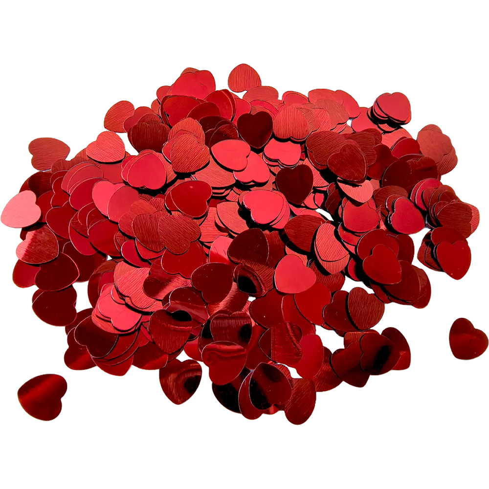 Valentine's Day Red Heart Confetti – Glitter Table Decor for Weddings & Parties (15g/30g/60g)