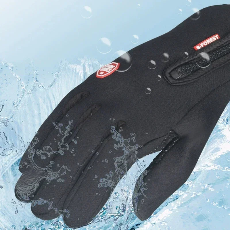 Winter Gloves for Men – Waterproof and Windproof Cold-Weather Gloves, Perfect for Snowboarding, Motorcycle Riding, Driving, with Touchscreen and Zipper Closure