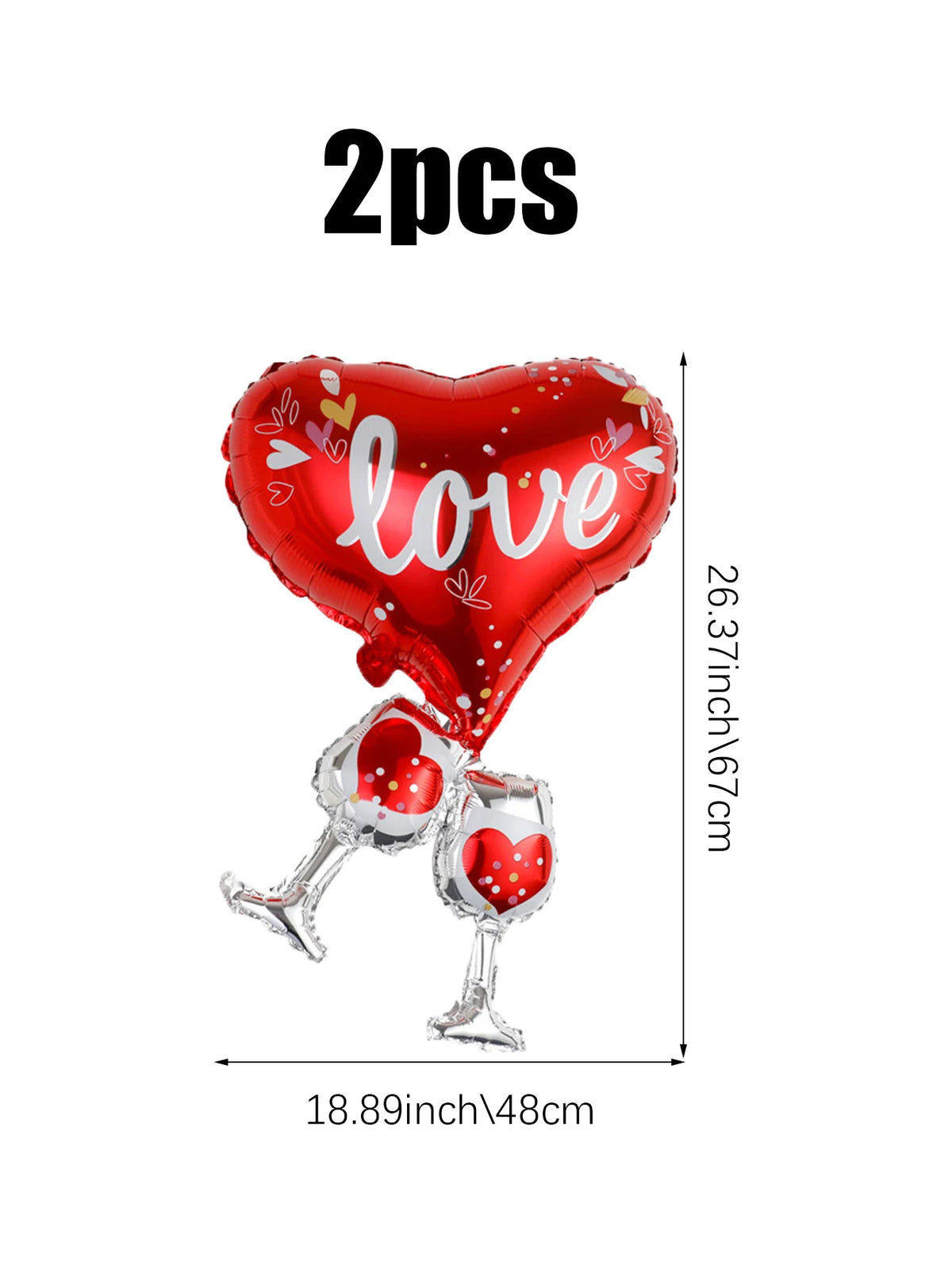 24-Piece Valentine's Day "I Love You" Balloon Set – 16-Inch Silver Balloons for Valentine’s Day and Anniversaries