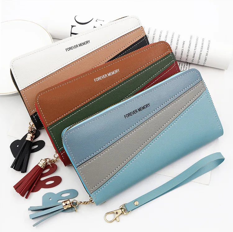 New Long Women Wallets Cute Fashion Multifunctional Clutch Female Wallet Card Holder Luxury PU Leather Women's Purses