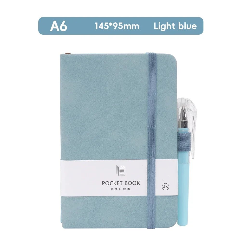 A6 Pocket Notebooks With Pen 200 Pages Leather Notepads Teacher Gift Planning Notebook And Journals School Supplies Stationery