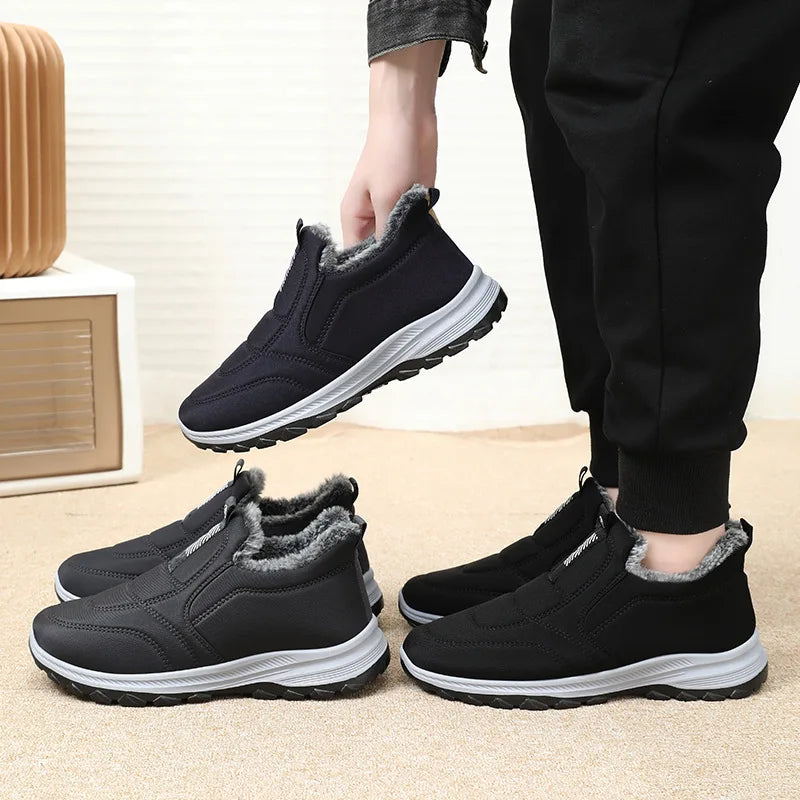 Women's Winter Slip On Walking Shoes Fashion Lightweight Running Shoes For Women Workout Warm Casual Non Slip Sneakers