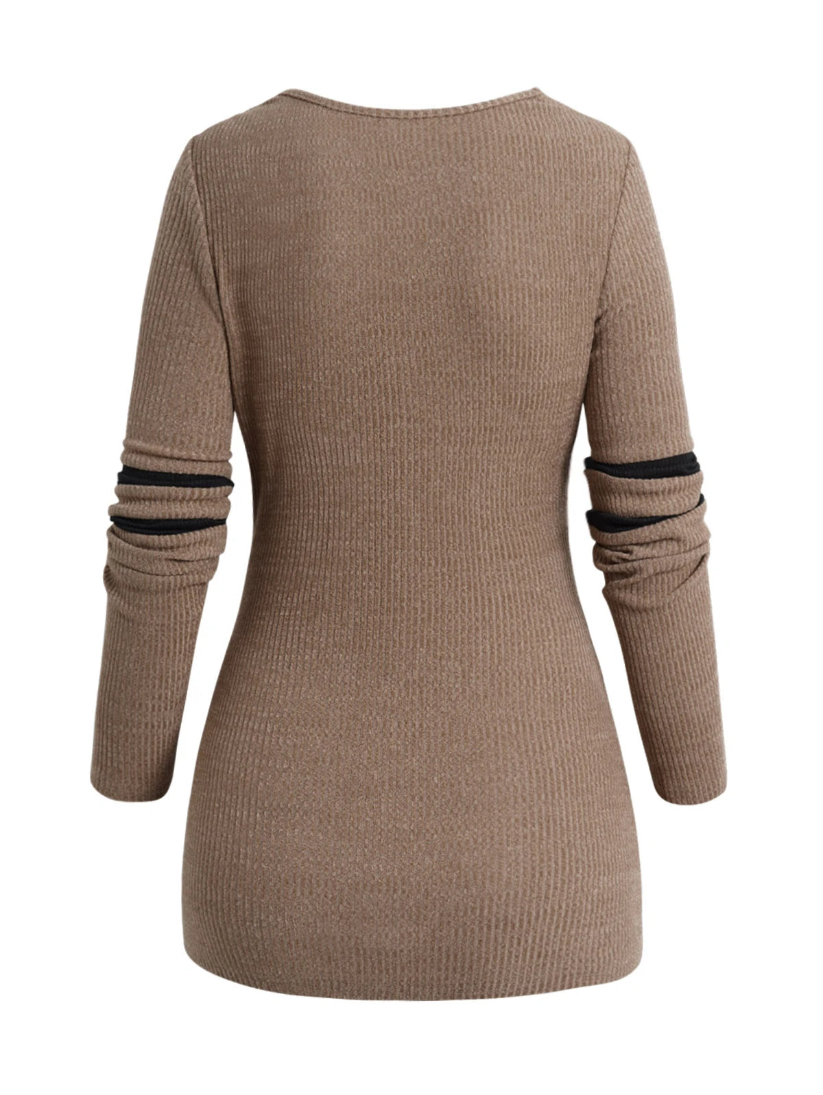 2024 New Women's Christmas Sweater – Cowl Neck Colorblock Knit Top with Lace-Up Detail, Long Sleeve Casual Pullover