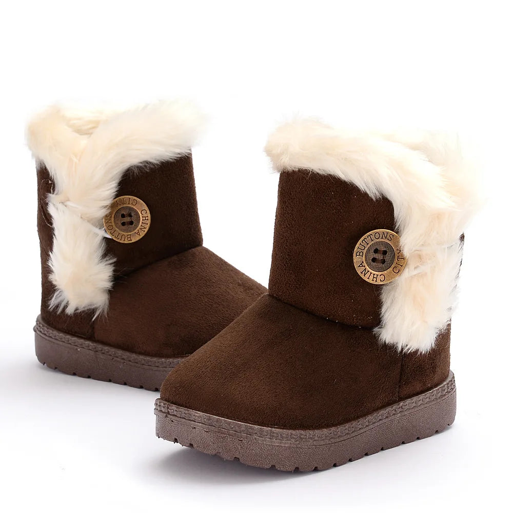 Botas Para Niña Kid Snow Boot Winter New Thickened Girl Cotton Boots Warm Boy Casual Shoes Baby Walking Shoe Padded Boots 유아 부츠