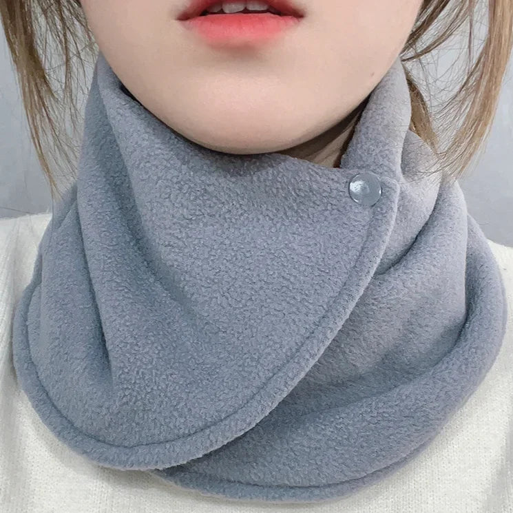 Winter Anti Cold Plush Scarf Antifreeze Fleece Neck Protection Neckerchief Autumn Outdoor Cycling Skiing Large Area Warm Scarves