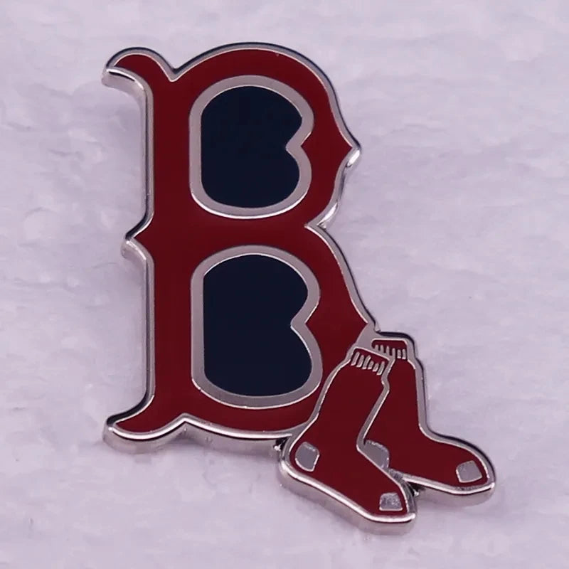 Boston The Red Sox Baseball Team Enamel Pins Metal Brooch Badge Fashion Jewellery Baseball Lover Gifts