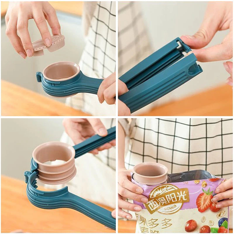 Sealing Clip With Noozle Snack Dispenser